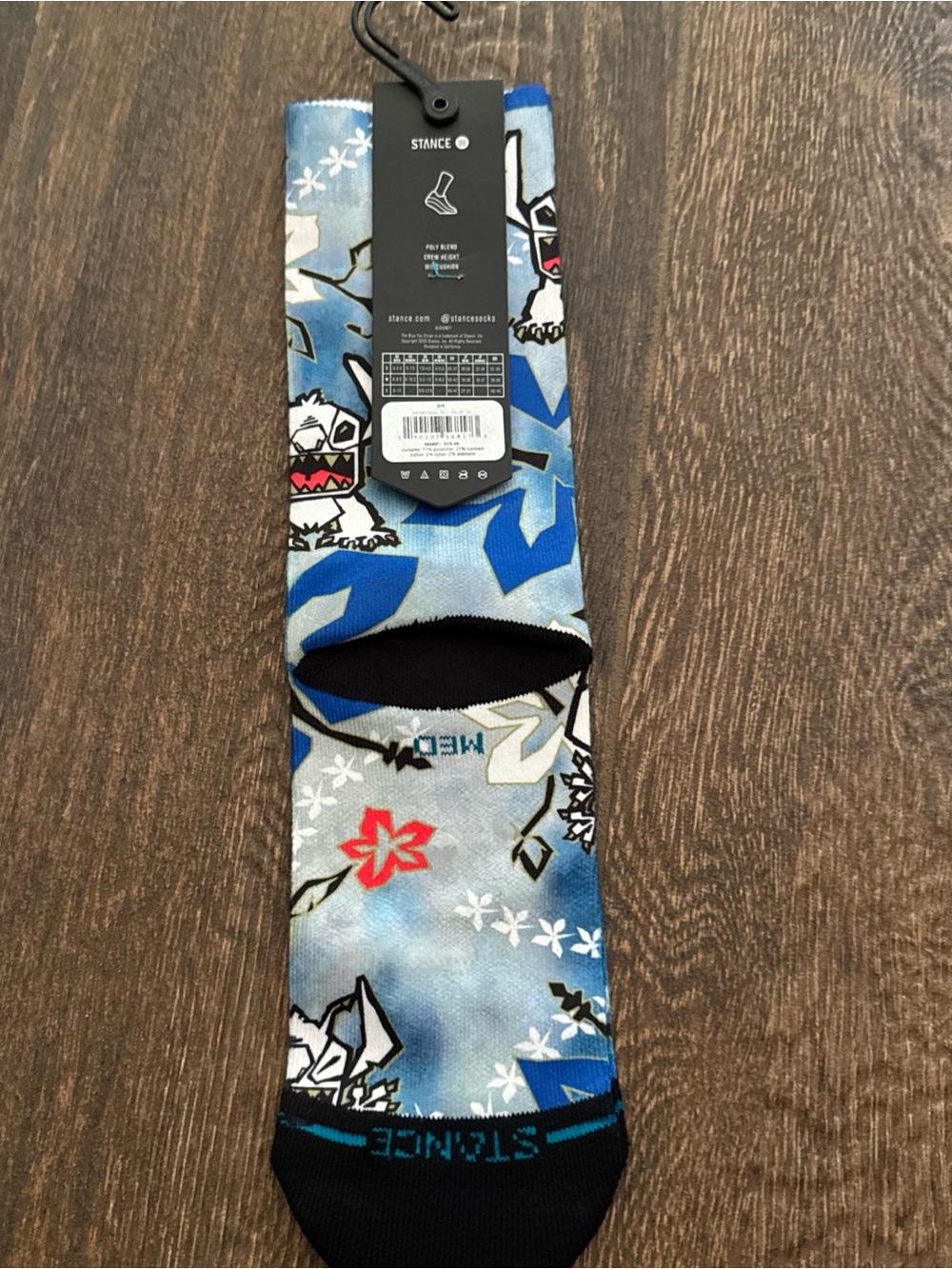 Stance Blue Floral Disney Character Crew Socks - Picture 2 of 2